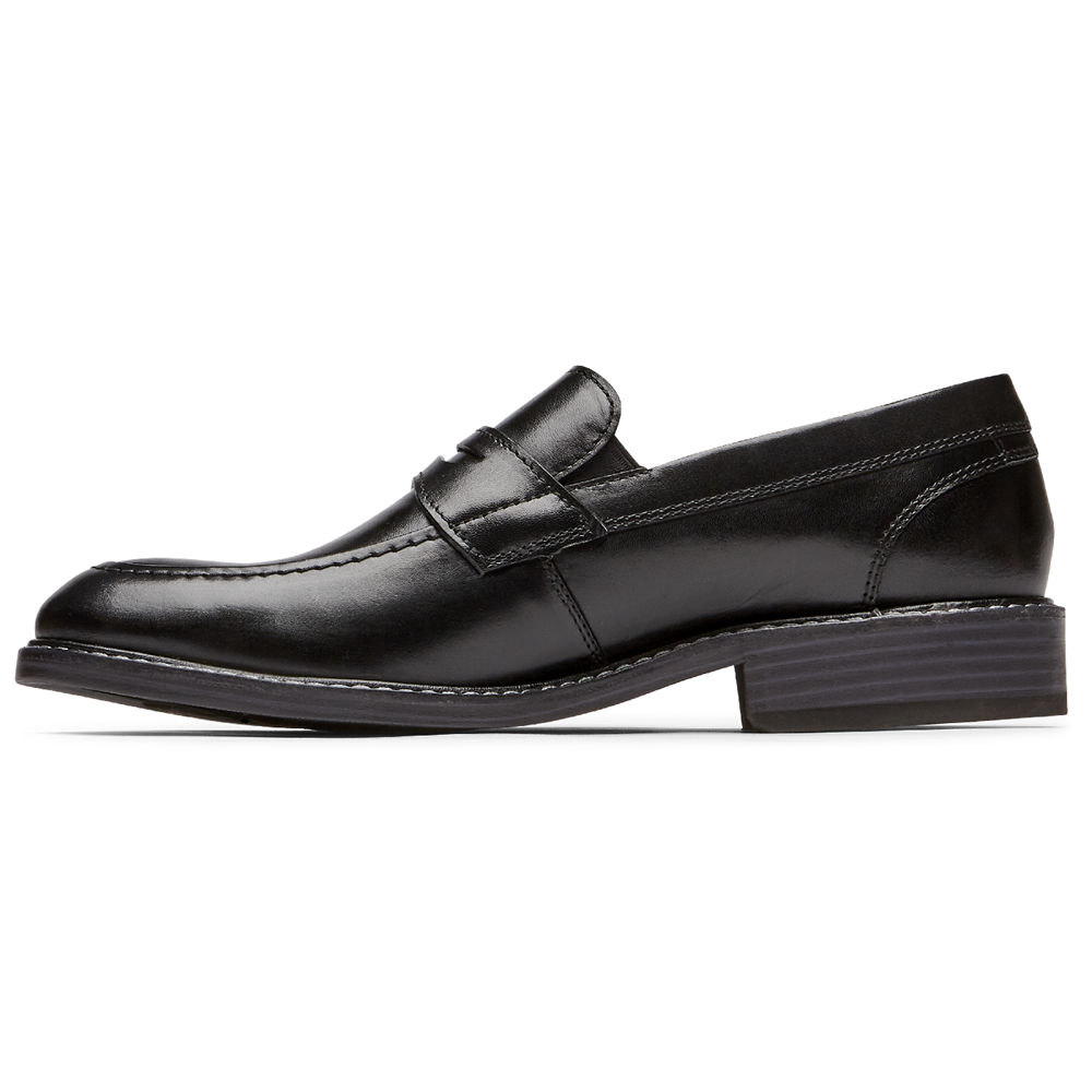 Rockport Loafers For Mens Black - Kenton Penny - BI5694301